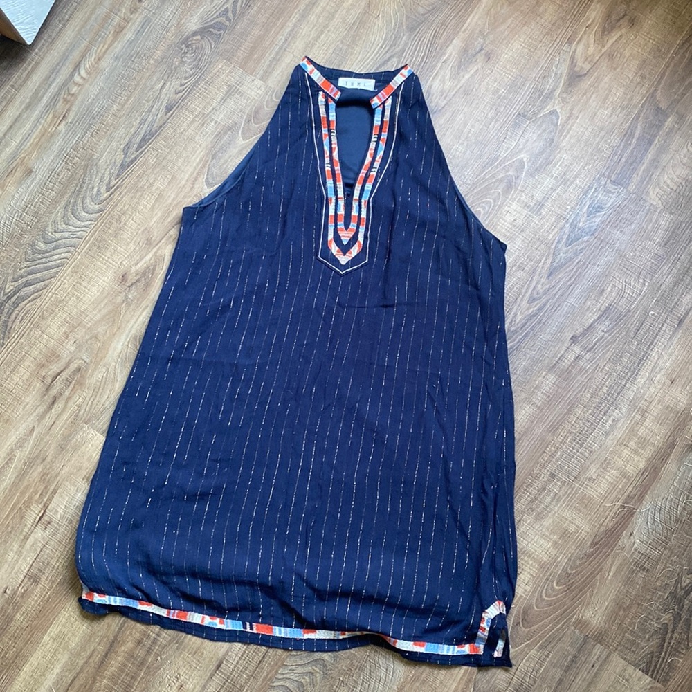 Red white and blue shift dress